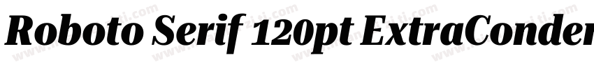Roboto Serif 120pt ExtraCondensed S字体转换